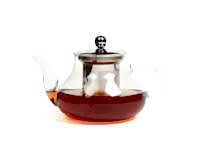 Чайник из жаропрочного стекла "Годжи" с заварочной колбой из металла (550 мл)