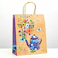 Пакет подарочный крафтовый "Чайный букет"