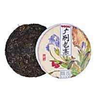 Шен Пуэр "Чайный блин с высоких деревьев Баньчжан" (Мэнхай), 357 г (2008 год)