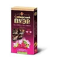 Сибирский пуэр "Калина-малина", плитка 96 г